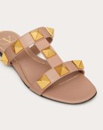 FLAT ROMAN STUD CALFSKIN SLIDE SANDAL - Image 3